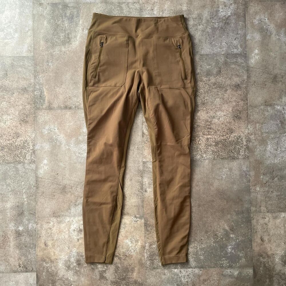 the north face camel green colored skinny hiking pants size medium